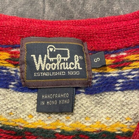 Woolrich 1960s Women's Vintage Aztec Wool Vest Size Small - Picture 9 of 11